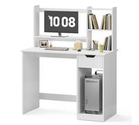Mondeer Bureau Ordinateur avec Support Écran, Rangement, Étagères Réglables