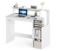 Mondeer Bureau Ordinateur Compact avec Rangement et Étagères Réglables