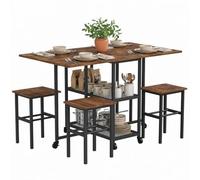 Mondeer Ensemble Table à Manger Pliable avec 4 Chaises