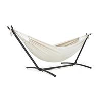 Mondeer Hamac avec Support d'extérieur de Camping, Portable Extérieur en Toile pour Le Camping, la Plage et Les Voyages 200 kg Capacité de Charge,Beige