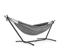 Mondeer Hamac avec Support d'extérieur de Camping Portable, Hammack sur Pied pour Le Camping, la Plage et Les Voyages, 200 kg Capacité de Charge, Grise