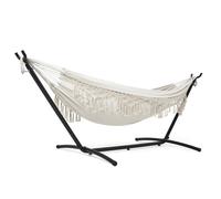 Mondeer Hamac Double avec Support, Hamac de Jardin Portable avec Cadre en Fer Robuste Réglable