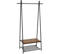 Mondeer Porte-Manteau d’Entrée, Tringle à vêtements avec 2 Étagères et 2 Patères pour Chaussures