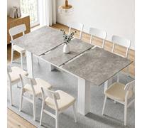 Mondeer Table à Manger Extensible, 140-180 cm Table de Cuisine | Extensible Rectangle Table à Manger Moderne pour 4-8 Personnes, pour Petits Espaces, Salle à Manger, Salon