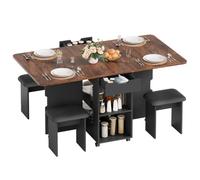 Mondeer Table à Manger Pliante avec 4 chaises, pour Petits Espaces
