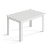 Mondeer Table à Manger Rectangle pour 6 personnes, Moderne, Pour Salle à Manger/Salon 138L x 90l x 75H cm, Blanc
