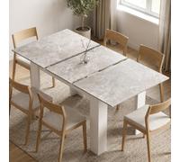 Mondeer Table de Salle à Manger Extensible 120-160 cm, Table de Cuisine | Extensible Rectangle Table à Manger Moderne pour 4-6 Personnes, pour Petits Espaces, Salle à Manger, Salon