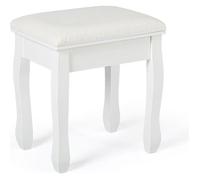 Mondeer-Tabouret en Bois pour Coiffeuse Meuble, Table de Maquillage, Piano 41 cm x 30 cm x 45 cm Blanc