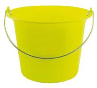 Mondelin - Seau de maçon gradué avec anse - Plastique jaune fluo - 11 L