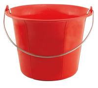 Mondelin - Seau de maçon gradué avec anse - Plastique Rouge vif - 11 L