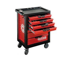 MONDELIN Servante d'atelier Mob PROLINER 7 tiroirs garnie 177 pièces | Chariot à outils professionnel, Charge statique 850 kg, Fermeture centralisée