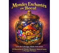 Mondes Enchantés en Bocal: Livre de Coloriage Adulte Anti-stres_Worlds in Jars: 50 Illustrations de Mondes Miniatures, Maisons de Fantaisie et Paysages Féériques sous Verre pour une Parenthèse Zen