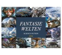 Mondes imaginaires - Science Fiction (Calendrier mural 2026 DIN A3 horizontal), CALVENDO calendrier mensuel