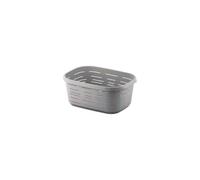 Panier à linge en plastique 48L - Coloris Gris - Fabriqué en France - Bac à linge rectangulaire avec poignées - 63 x 43,5 x 26 cm - Idéal buanderie, salle de bain - M home by Mazzei Mondex