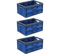 Mondex PLS3318-83 Casier Pliable, Plastique, Bleu, 54 x 39 x 26 cm (45 L)