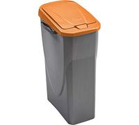 Mondex PLS8086-80 Roll Top Poubelle de Tri Sélectif Cuisine avec Couvercle Plastique Orange 36 x 21,5 x 51 cm 25 L