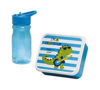 Mondex Set de boîte à déjeuner et bidon Bleu Dinosaure
