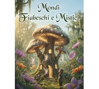 Mondi Fiabeschi e Mistici: 50 illustrazioni magiche - Libro da colorare creativo di fiabe con animali magici, fate, draghi e creature mitiche per bambini e ragazzi