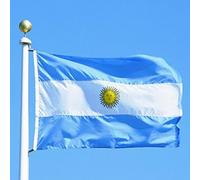 Mondial 2018 : Drapeau ARGENTINE géant 150 x 90 cm avec couture renforcée - Pour usage en extérieur et intérieur
