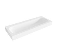 Mondiaz BIG large Lavabo suspendu 120x46x12cm Centre Solid Surface Talc XM49690Talc