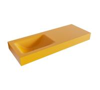 Mondiaz CLOUD Lavabo suspendu - 120cm - lavabo à gauche - bord 12cm - Solid Surface Ocre XM49307Ocher