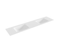 Mondiaz CLOUD Talc solid surface lavabo encastré 200cm double XM63031Talc