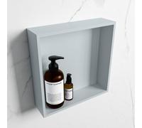 Mondiaz Easy niche 29,5x29,5x8cm - encastrable/surélevé - 1 compartiment ouvert - Solid Surface - Argile M80011Clay/Clay