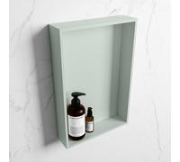Mondiaz Easy niche 29,5x44,5x8cm - encastrable/sur meuble - 1 compartiment ouvert - Solid Surface - Gris M80015Greey/Greey