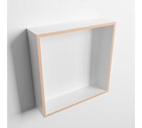 Mondiaz EASY Niche salle de bains - 29.5x8x29.5cm - à encastrer ou à monter - 1 compartiment - Rosee | Talc M80011Rosee/Talc