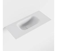 MONDIAZ EDEN Lavabo encastré 50x23x0.9cm 0 trous de robinet vasque centrale Solid Surface Talc mat F50104Talc