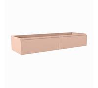 Mondiaz FOGE Meuble sous vasque - 140x45x25cm - 2 tiroirs - softclose - 2 découpes gauche et droite - Rosee M44187Rosee