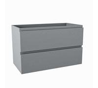 Mondiaz Hay Meuble sous vasque - 80x40x50cm - 2 tiroirs - softclose - 1 découpe centre - Plata M45110Plata