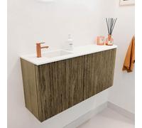 Mondiaz JOYA 91.6cm meuble de salle de bains avec WC - arrondi droit couleur Dusk - Vasque FAYE position Gauche 1 trou de robinet couleur Talc. JY92RL2D1KDusTal