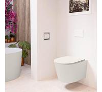 MONDIAZ LAVIE WC suspendu - 36x53cm - sans bride - Linen (offwhite) - softclose - quick-release - abattant WC - Linen (offwhite) LAVIEsetLinLin