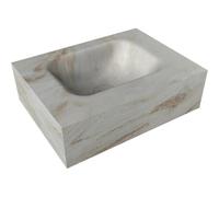 Mondiaz LEX Lavabo suspendu - 40x12x30cm - 1 bassin - central - solid surface - Frappe F52101Frappe
