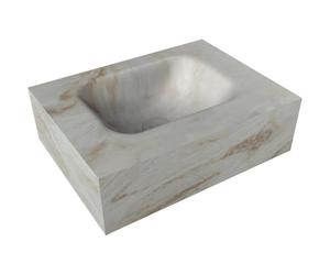 Mondiaz LEX Lavabo suspendu - 40x12x30cm - 1 bassin - central - solid surface - Frappe F52101Frappe