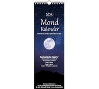 Mondkalender 2026- Streifen-Kalender 14,85x42 cm - Wandplaner - mit 100-jährigem Kalender - viele praktische Tipps - Mond-Kalender - Alpha Edition: by Dr. phil. Michaela Mundt