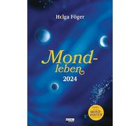 Mondleben 2024 - Le grand calendrier mural - Avec planificateur annuel lunaire coloré à retirer - 33 x 48,5 cm