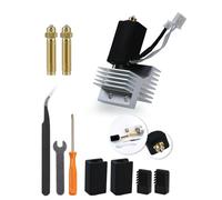 Mondlinflex Céramique Kit Hotend pour Centauri Carbon, Rendement Thermique Augmenté 15%,Avec Buses en Acier Trempé et Laiton 0,6/0,4/0,2mm, Chaussettes en Silicone, Brosse pour Buses et Kit D'outils