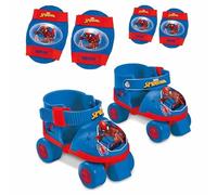 Mondo Patins à roulettes Spider-Man avec protections ajustables – Poids max 20 kg