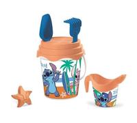Mondo Jouet de plage pour enfants BUCKET SET WATER CAN STITCH – Seau 17 cm avec cruche pour eau
