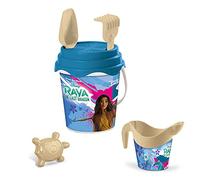 mondo Bucket Raya & The Last Dragon-Set Plage - Seau Renew Toys et Accessoires : Tamis, râteau, Pelle, Moule, arrosoir Inclus 28652, Multicouleur