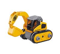 Mondo Motors-Construction Truck Assemble-Playset Démontable 15 cm avec Tournevis Inclus Jouet Constructions-Cadeau pour Enfants 3,4,5,6 ans-51177, Couleur Jaune/Gris, 51177