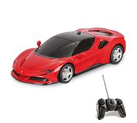 MONDO Motors, Ferrari SF90 Strada Modèle en échelle 1 : 24, jusqu'à 8 km/h de Vitesse, Jouet pour Enfants 63660 Rouge