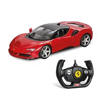 MONDO Motors - Ferrari SF90 STRADALE, modèle à échelle 1 : 14 - Vitess jusqu'à 10 km/h - Voiture Jouet pour Enfants - Couleur Noire - 63659, Noir
