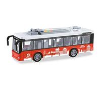 MONDO Motors - Friction Bus - Bus City Service avec Embrayage arrière arrière pour Enfants, Rouge - 51238