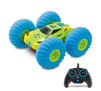 Mondo Motors- Hot Wheels Stunt Tornado 24cm Voiture radiocommandée-Buggy-Tout-Terrain-réversible-Roues gonflables-lumières-Jouet Enfant-3 Ans et Plus, 63441, Vert