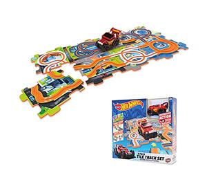 MONDO Motors - Hot Wheels Tile Track Set - Piste de Verrouillage avec Voiture pour Enfants - 66094