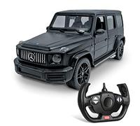 MONDO Motors, Mercedes G63 AMG, modèle en échelle 1 : 14, jusqu'à 10 km/h de Vitesse, Voiture Jouet pour Enfants 63611 Noir/Rouge/Blanc