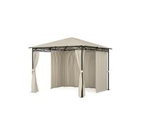 Pavillon de jardin avec auvent Pergola Blumfeldt Mondo - Beige - Acier Polyester - 295x262x295 cm